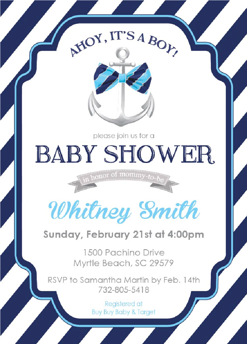 Ahoy Its A Boy Clipart For Kids - Its A Boy Baby Shower Invitations (1200x1200)