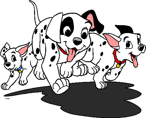 Sad Clipart Dalmatian - 101 Dalmatians Cartoon Run (500x394)