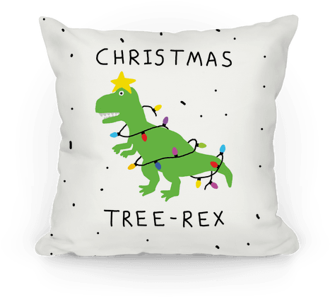 Christmas Tree Rex Pillow - Pillow (484x484)
