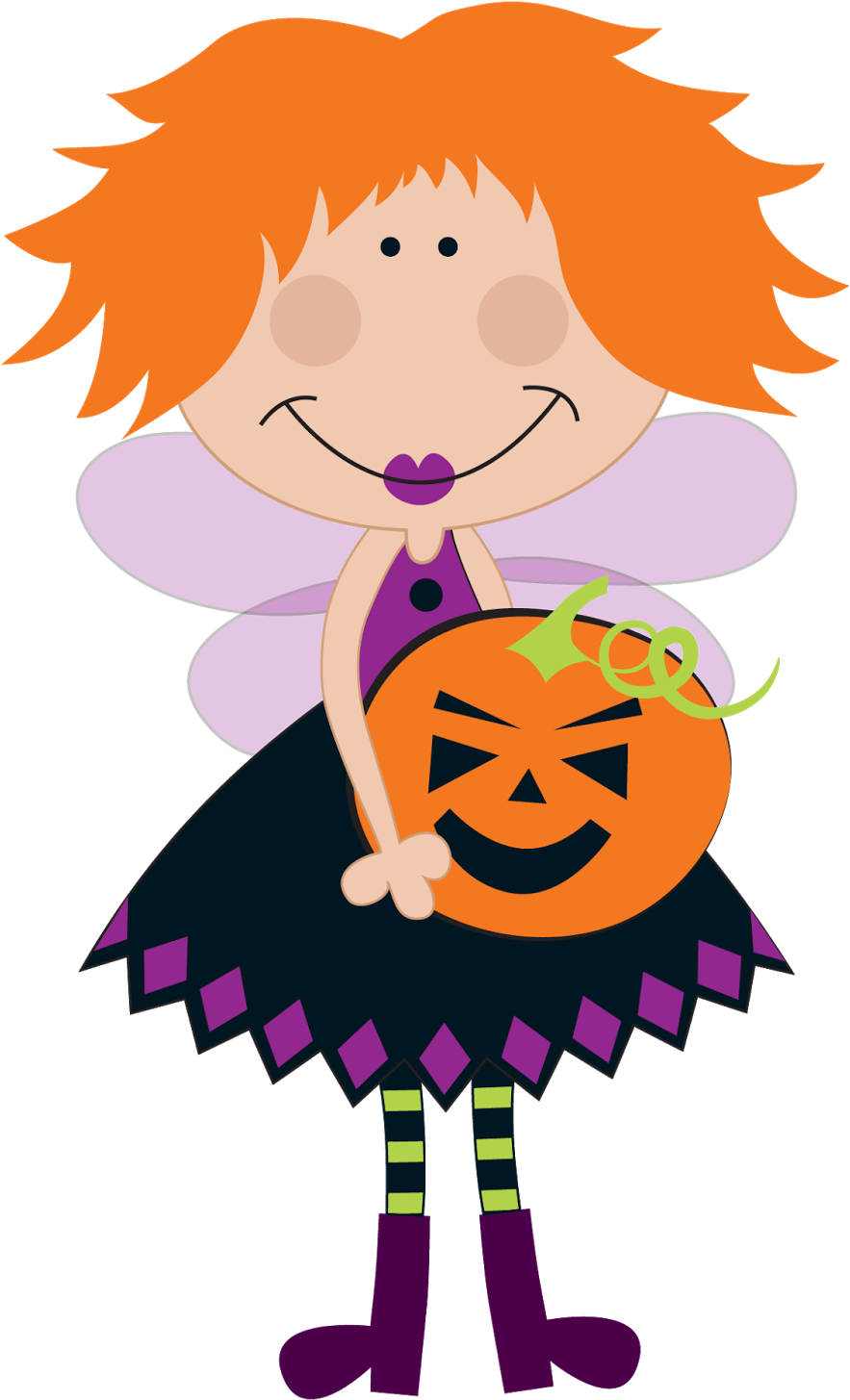 Clipart De Niños Disfrazados Para Halloween - Clip Art (914x1600)