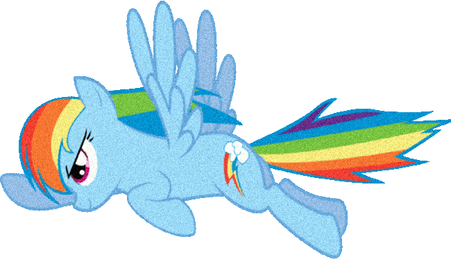 Glitter Arrow Clipart - Glitter Rainbow Dash Gif (650x374)