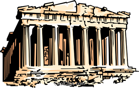 Parthenon Royalty Free Vector Clip Art Illustration - Paternon Png (480x303)