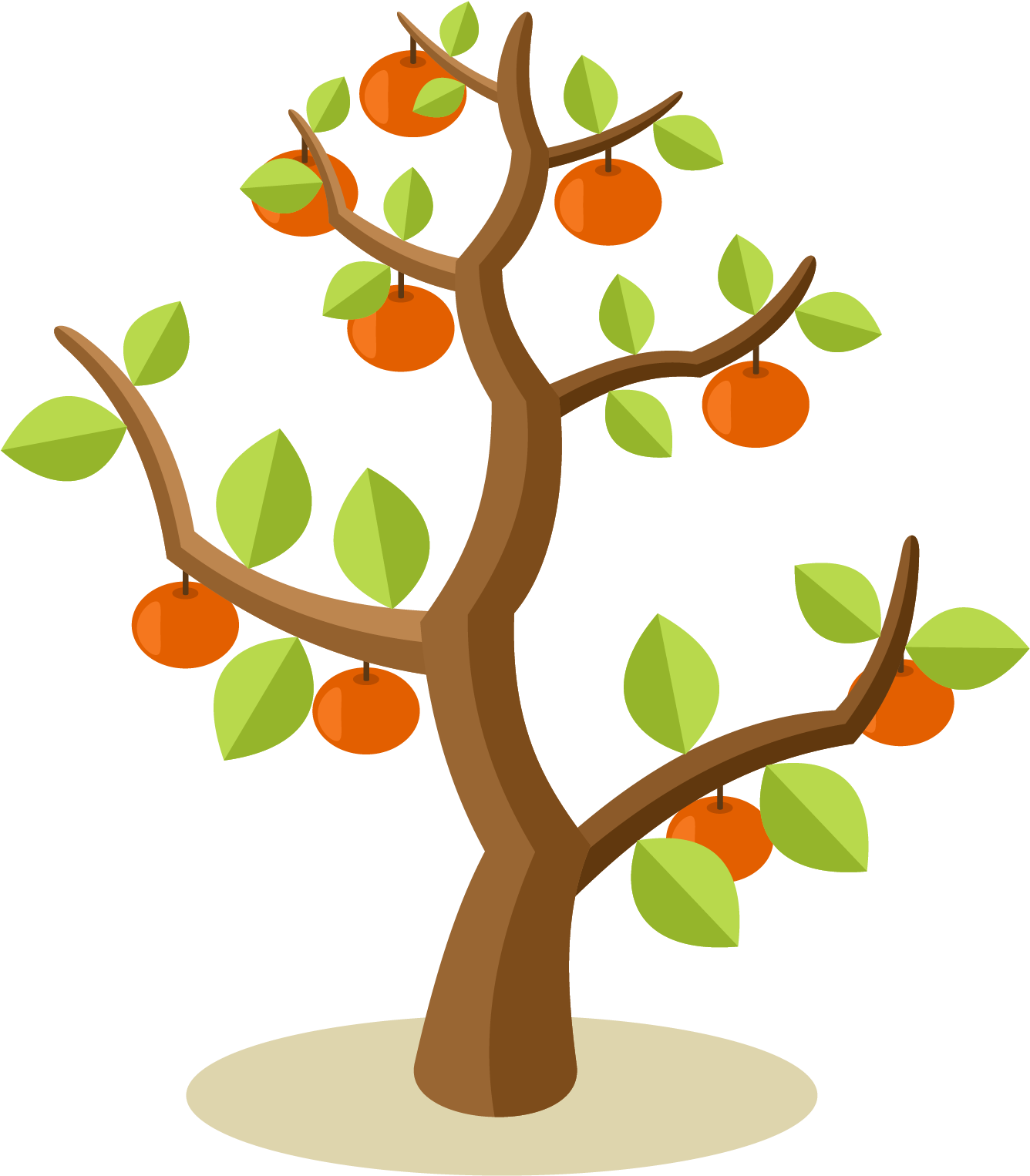 Apple Fruit Tree Clip Art - Fruit Tree Vector (1667x1667)