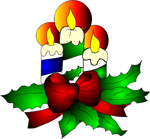 Christmas Candles Clip Art Pictures And Coloring Page - Simbolos De Natal Vela (500x464)