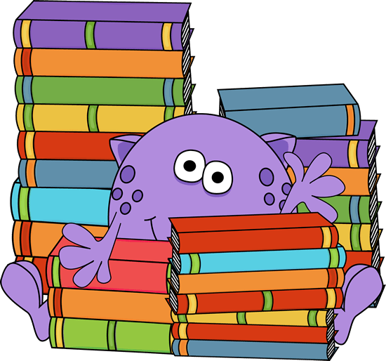 Monster Reading Clipart (550x514)