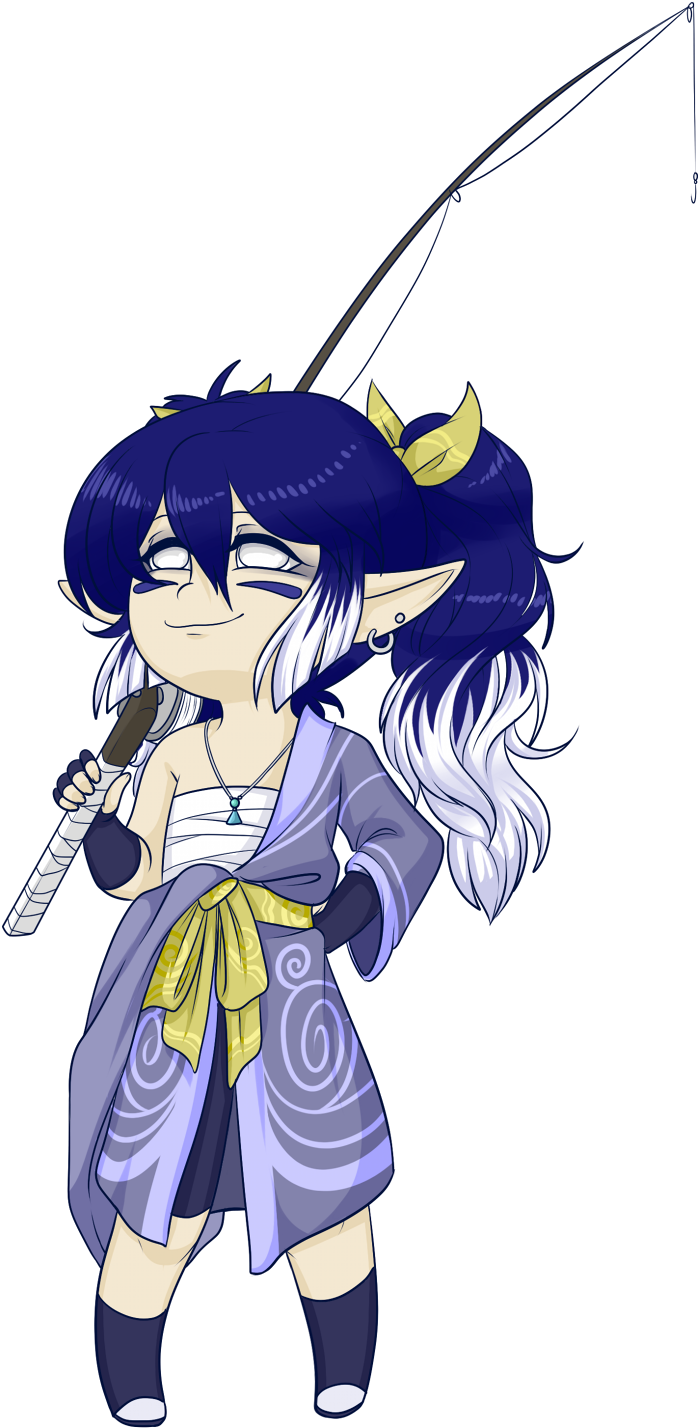 Lalafell Fisherman Extraordinaire By Substrain Seven - Cartoon (779x1500)