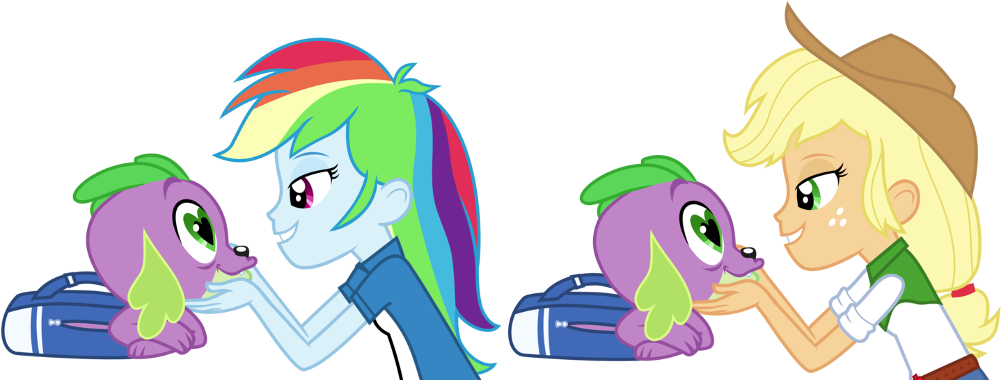 Spike Gets All The Equestria Girls - Spike Equestria Girl Part (1450x550)