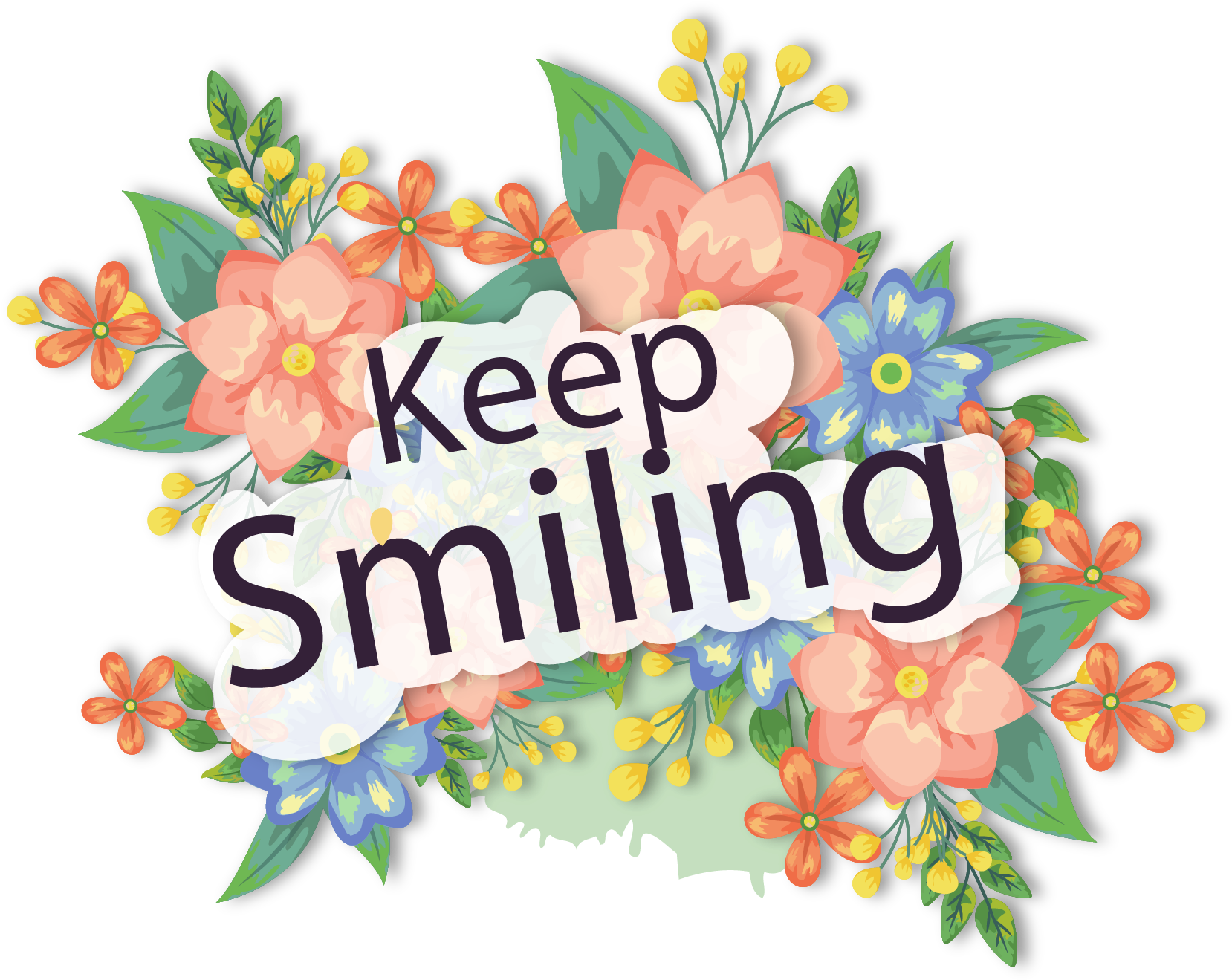 Vector Watercolor Floral Decorative Pattern - Poster (1671x1335)