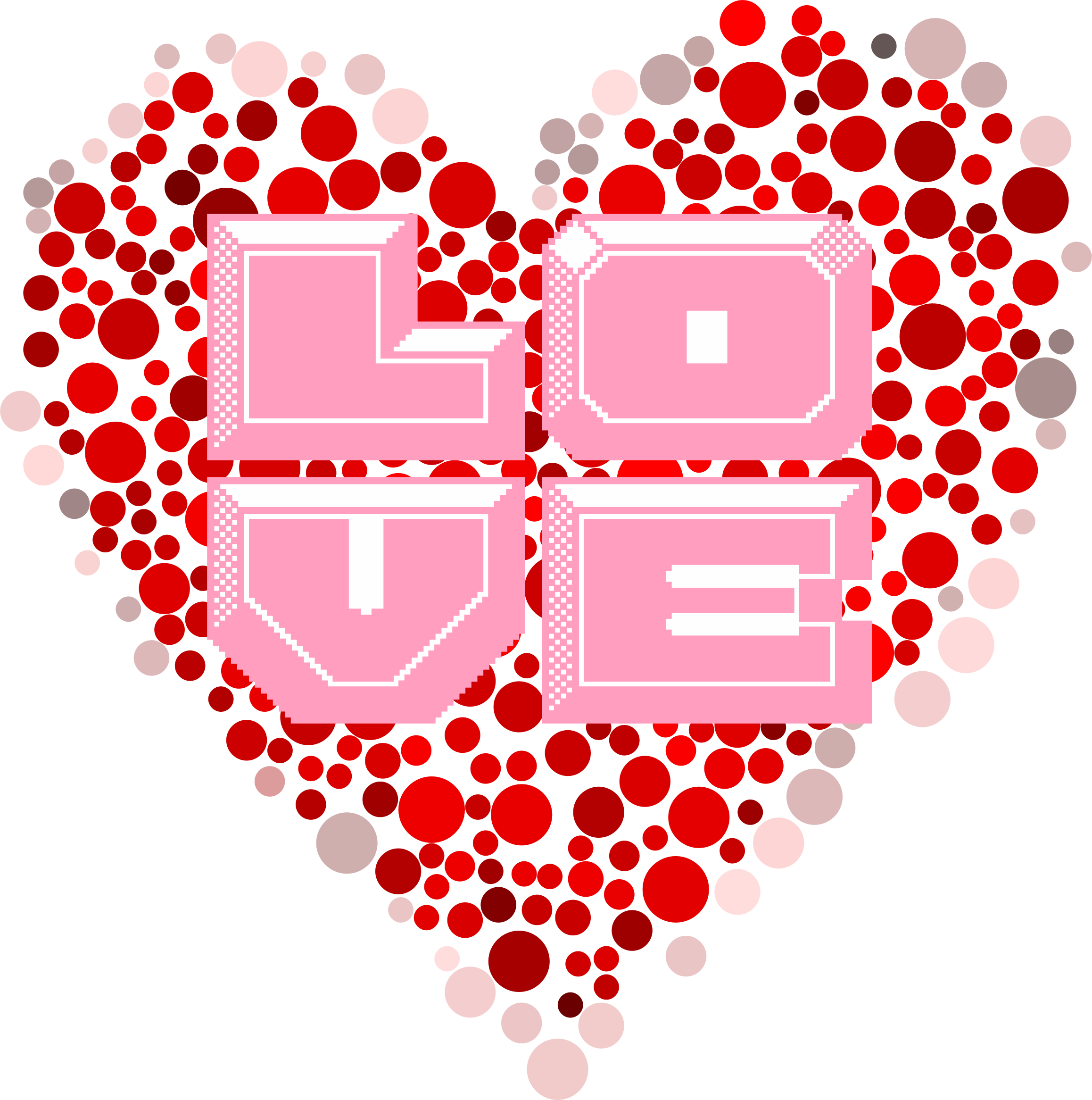 Love Or Valentine's Clip Art With Dots In The Form - Powerpoint Heart Background Free (2316x2332)