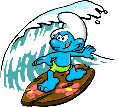 Dream Clipart Black And White Download - Gif Smurf (525x464)