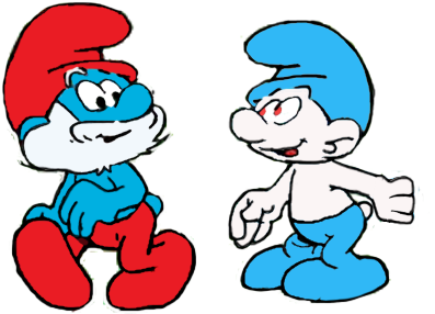 Papa Smurf And Blanco Smurf By Vasilia95 On Deviantart - Blanco Smurf (425x303)