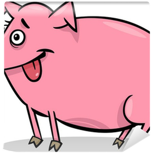 Pig Farm Animal Cartoon Illustration Wall Mural • Pixers® - Schwein Cartoon (400x400)