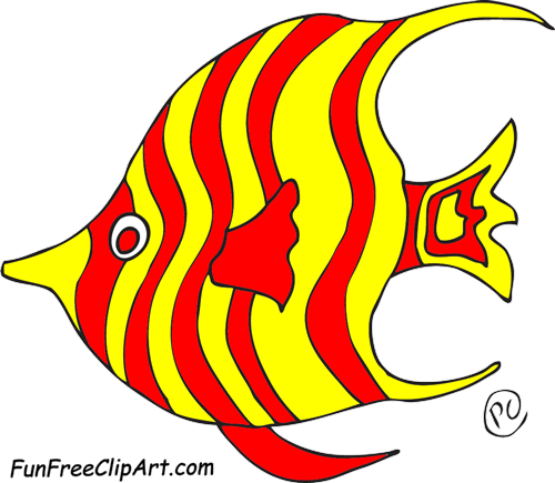 Under The Sea Fish Color, Colored Fish Printables - Colourful Fish To Draw (500x435)