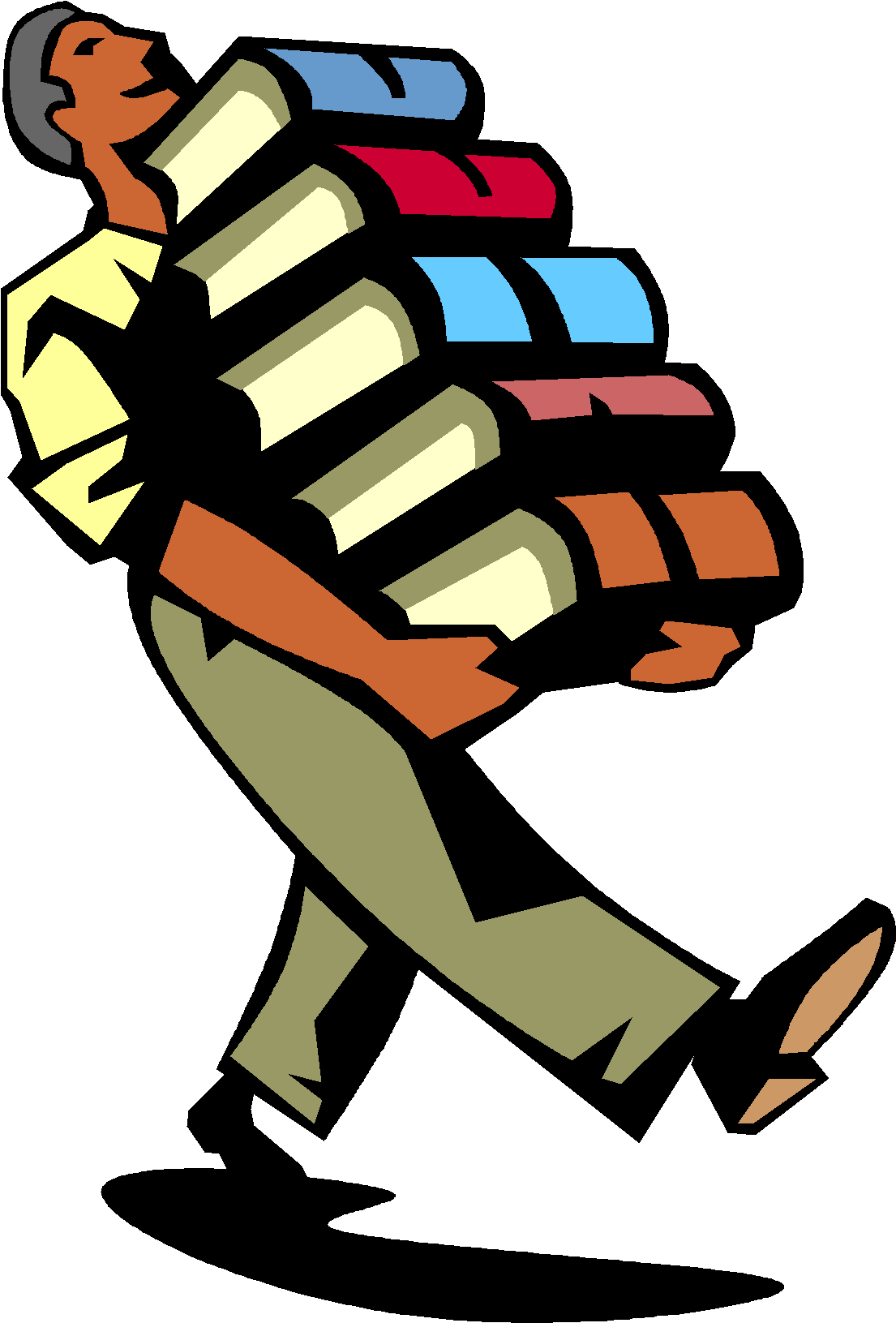 Return Books Cliparts - Carrying Books (1124x1665)