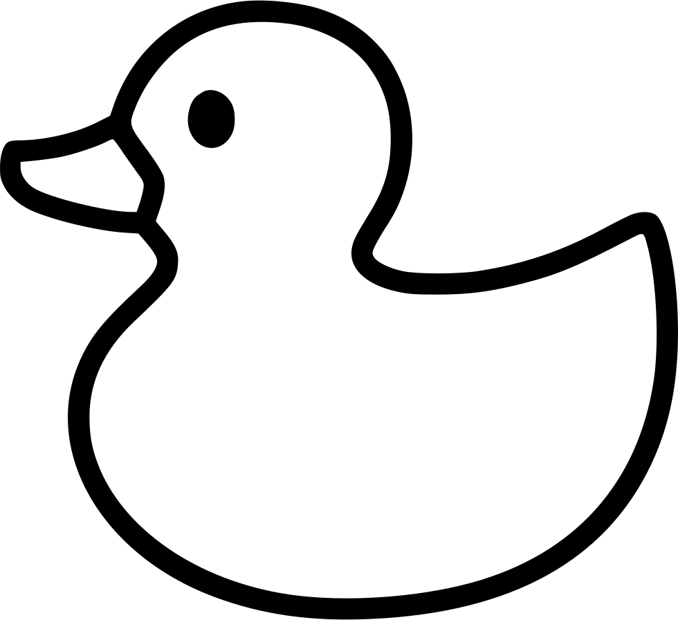 Letter D Is For Duck Coloring Page Free Printable - Rubber Duck Drawing (980x896)