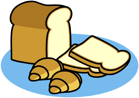 Bread Clipart Gambar - Clip Art Food (535x376)