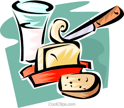 Bread Clipart Gambar - Bread And Milk Clipart Png (480x420)