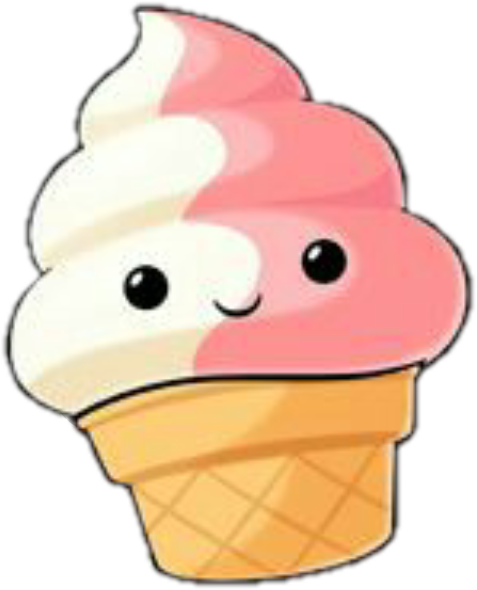 Sorvete Icecream Cute Kawaii Delicious Freetoedit - Cute Ice Cream Drawing (477x590)