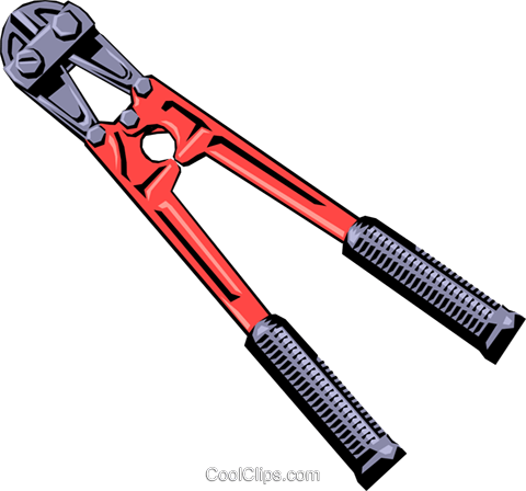 Bolt Cutters Royalty Free Vector Clip Art Illustration - Bolt Cutter (480x448)