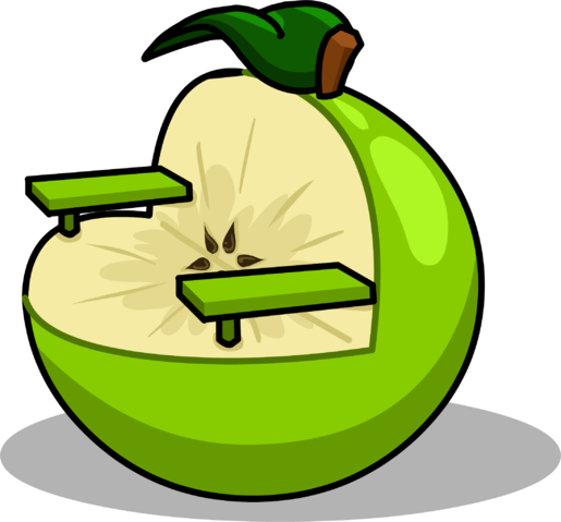 Sour Apple Chair Sprite 005 - Apple (515x479)