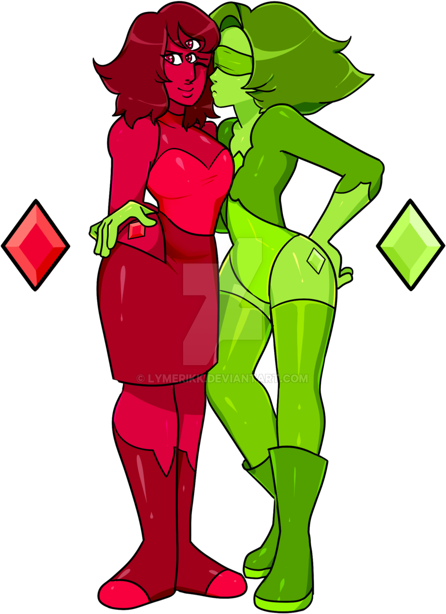 Apple Diamond And Lime Diamond By Lymerikk - Apple Aura Quartz Gemsona (1024x1325)