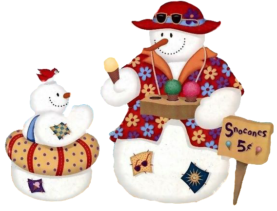 Snow Mom With Her Baby - Picasa (567x440)