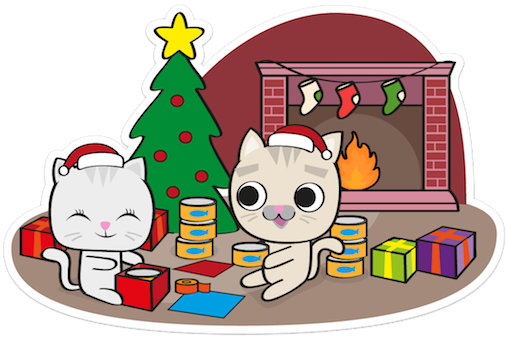 Sitting Under The Tree With The Boys Ready For Gift - Cartoon (520x520)