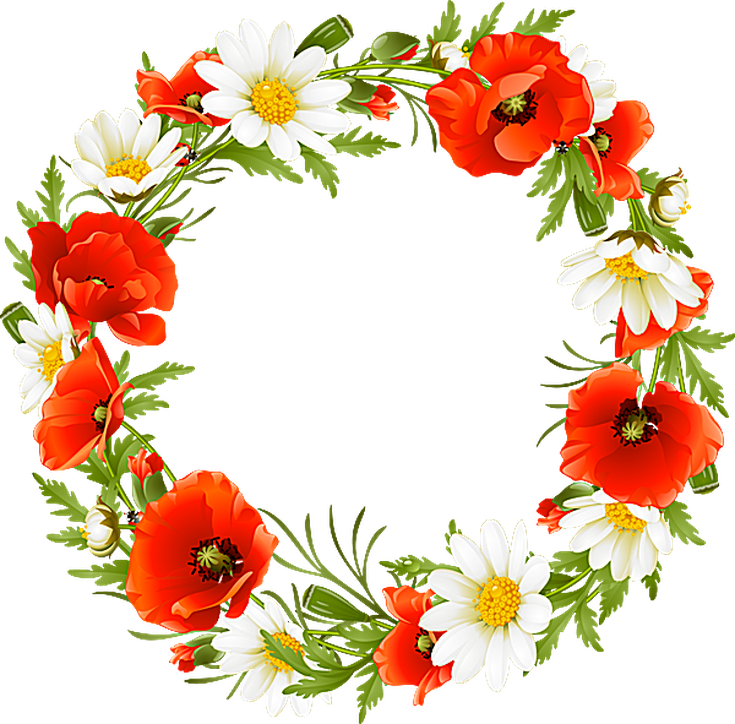 Pontiac - Wreath Of Flowers Clipart (735x724)