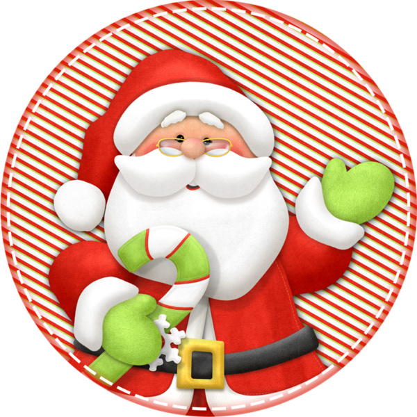 Christmas Santa, Clip Art - Christmas Background Cartoon Invite (600x600)