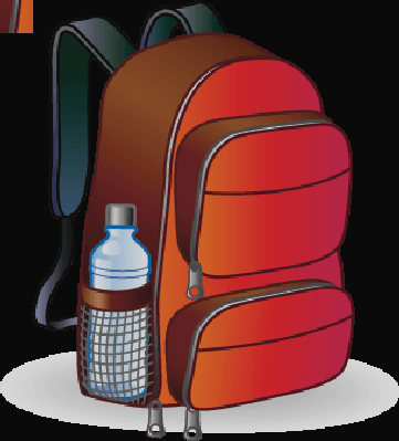 Red Backpack Back Pack Clip Art - Backpack Clipart 일러스트 (361x399)