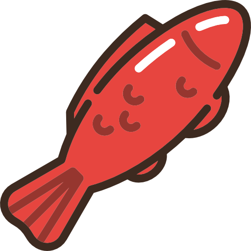 Gummy Fish Free Icon - Red Fish Icon (512x512)