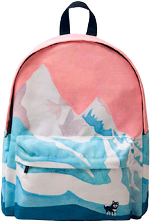 Itgirl Shop Alaska Cartoon Print Backack Aesthetic - Pink Winter Backpack Inu Inu (460x460)