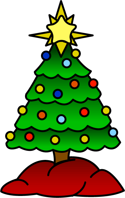 Small Christmas Tree Clip Art Free - Albero Di Natale Clip Art (430x681)
