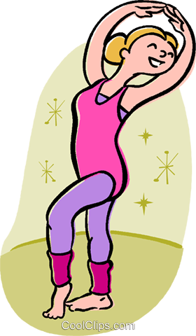 Gymnast Performing The Floor Routine Royalty Free Vector - Gym (280x480)