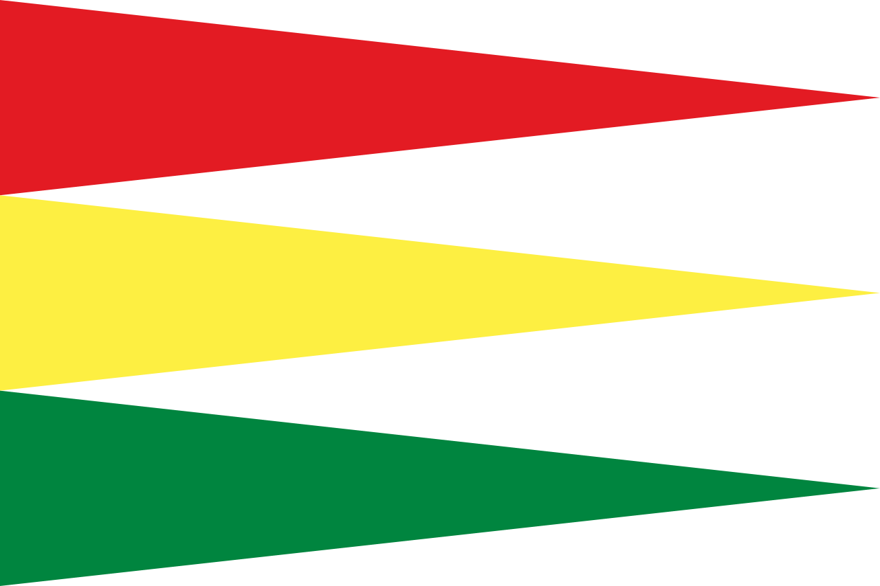 1280px-ethiopian Pennants - Svg - Pennant Flag Yellow And Red (1280x853)