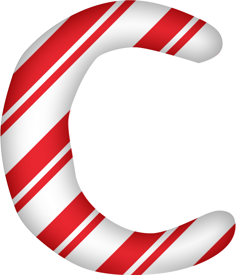 Download And Use C Png Clipart - Candy Cane Letters Printables (1200x1200)