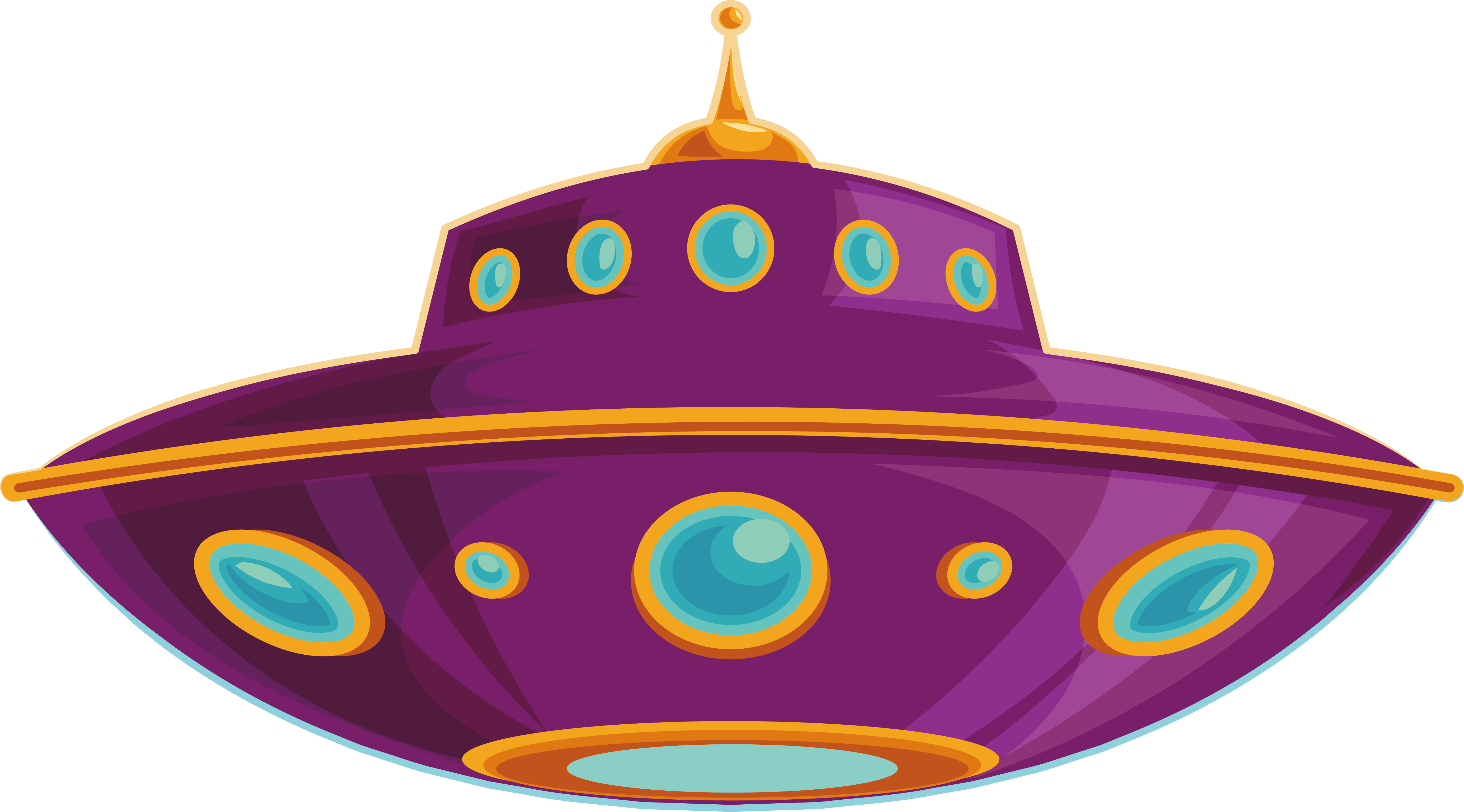 Unidentified Flying Object Flying Saucer Cartoon - Летающая Тарелка Png (5560x3086)