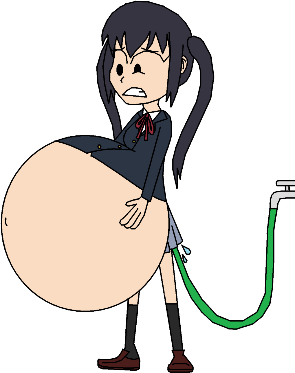 Azusa's Water Inflation By Girlsvoreboys - Girls Inflated With Water (1024x1300)