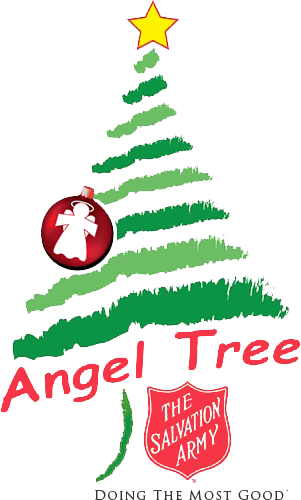 Along With The Familiar Red Kettles, The Angel Tree - Salvation Army Angel Tree (301x500)
