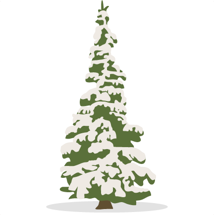 Snowy Tree Svg Scrapbook Cut File Cute Clipart Files - Snowy Tree Transparent Background (432x434)