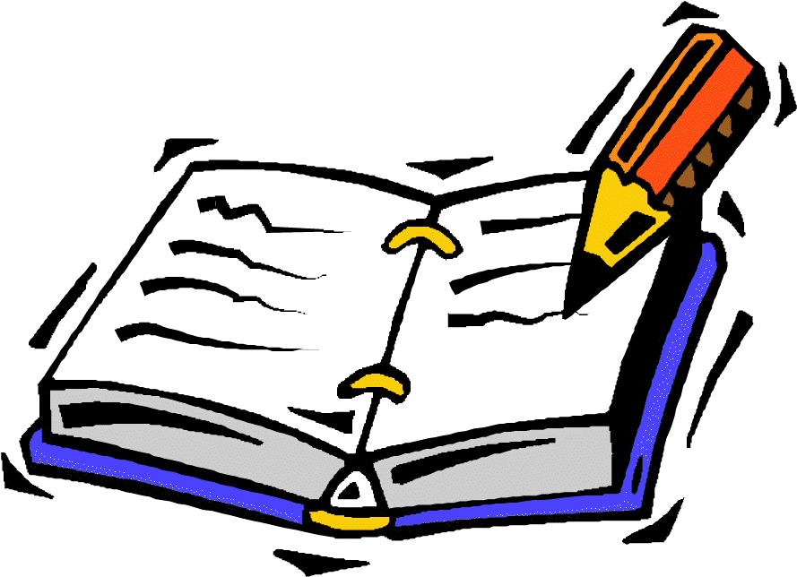 Homework Diary Clipart - Journal Clipart (900x656)
