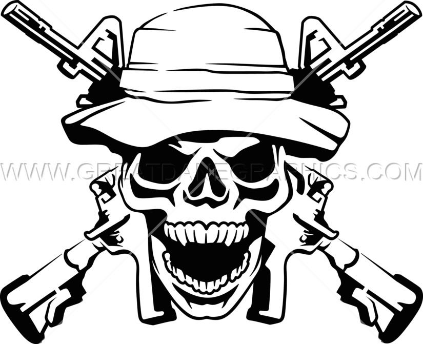 Cartoon Skull Image - Ranger Skull (825x671)