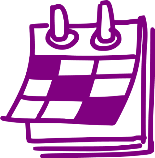 Summer Schedule Updates - Calendar Icon Purple (512x512)