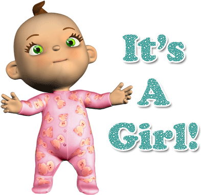 Glitter Graphic Baby Girl Graphic,glitter Gif - It's A Girl Animated Gif (400x400)
