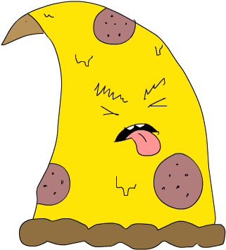 Throw Up Gifs - Sick Pizza (380x390)