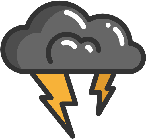 Storm Icon - Rain Cloud Cartoon Png (512x512)