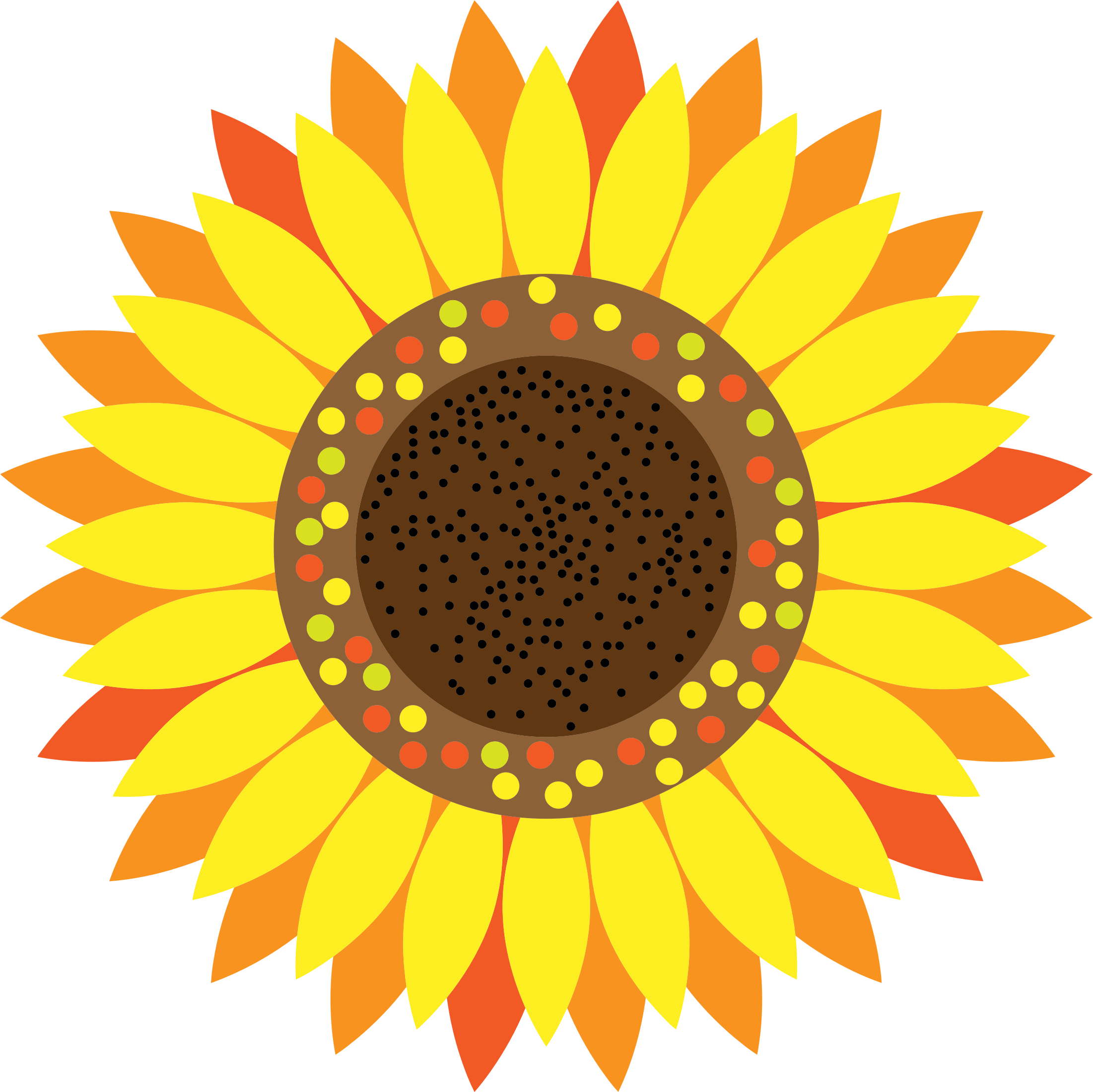 Sunflower Background Cliparts - Yellow Sunflower Shower Curtain (2202x2201)