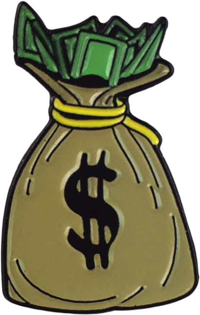 'money Bag' Lapel Pin Hutchla - Scrooge Mcduck Money Bag (1024x1024)