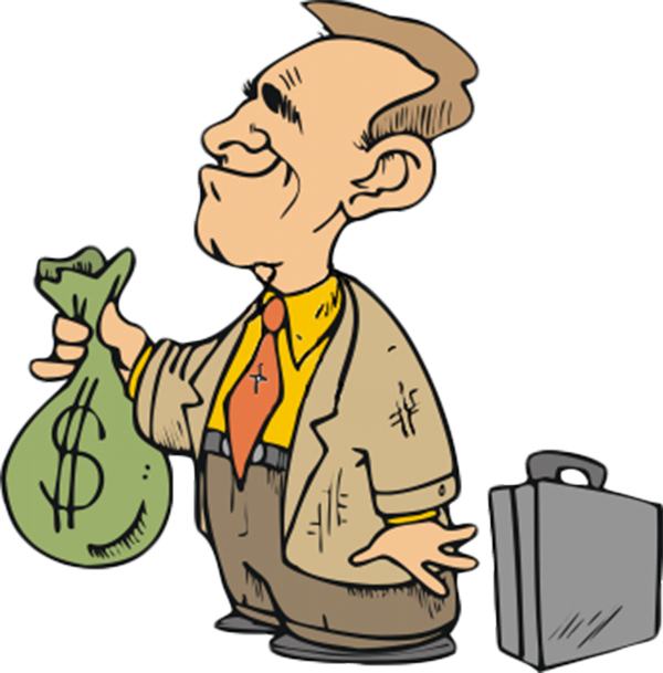 Money Bag Clip Art - Cartoon Money Png (600x609)