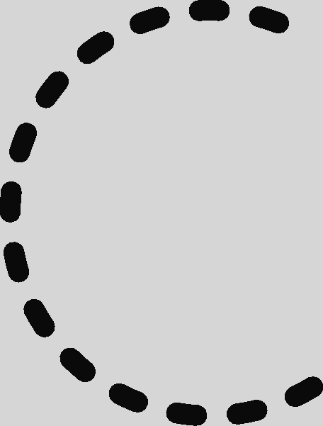 Alphabet Tracing Letter C Clip Art Free Vector / 4vector - Letter C Broken Line (456x601)